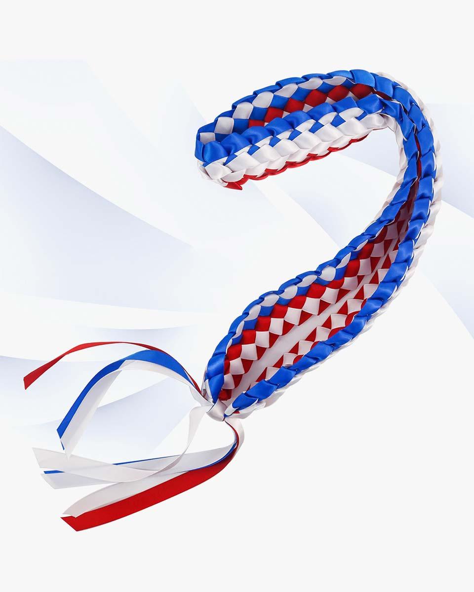 Graduation Leis with National Flag Color Ribbon Lei Braided Necklace - Graduation Seller