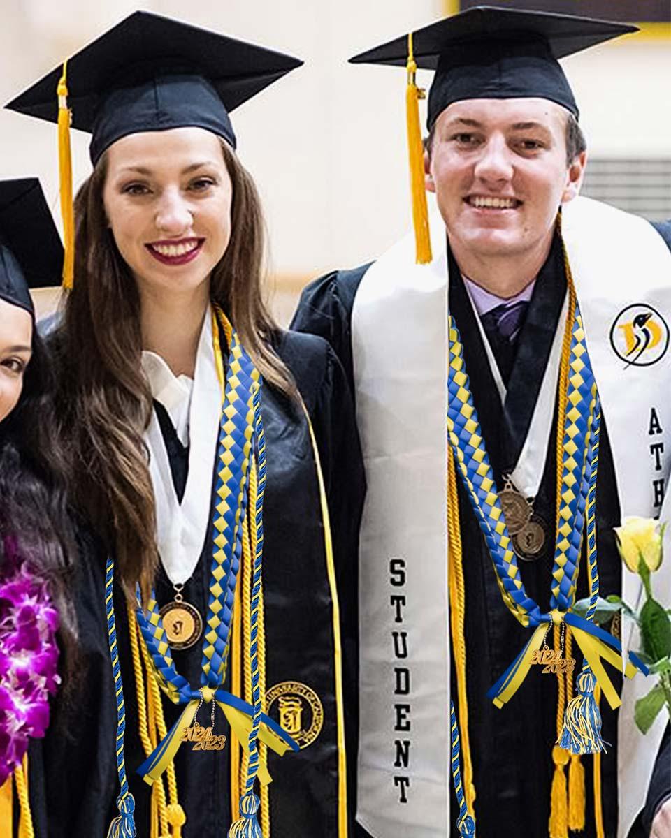 Graduation Braided Ribbon Lei with 2024 Year Charm - Graduation Seller