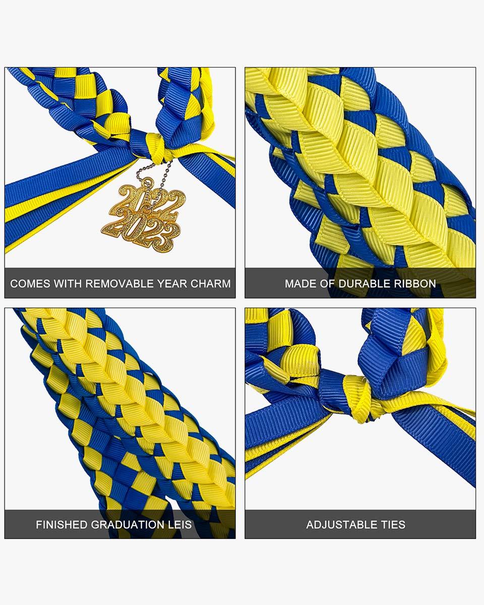 Graduation Braided Ribbon Lei with 2024 Year Charm - Graduation Seller