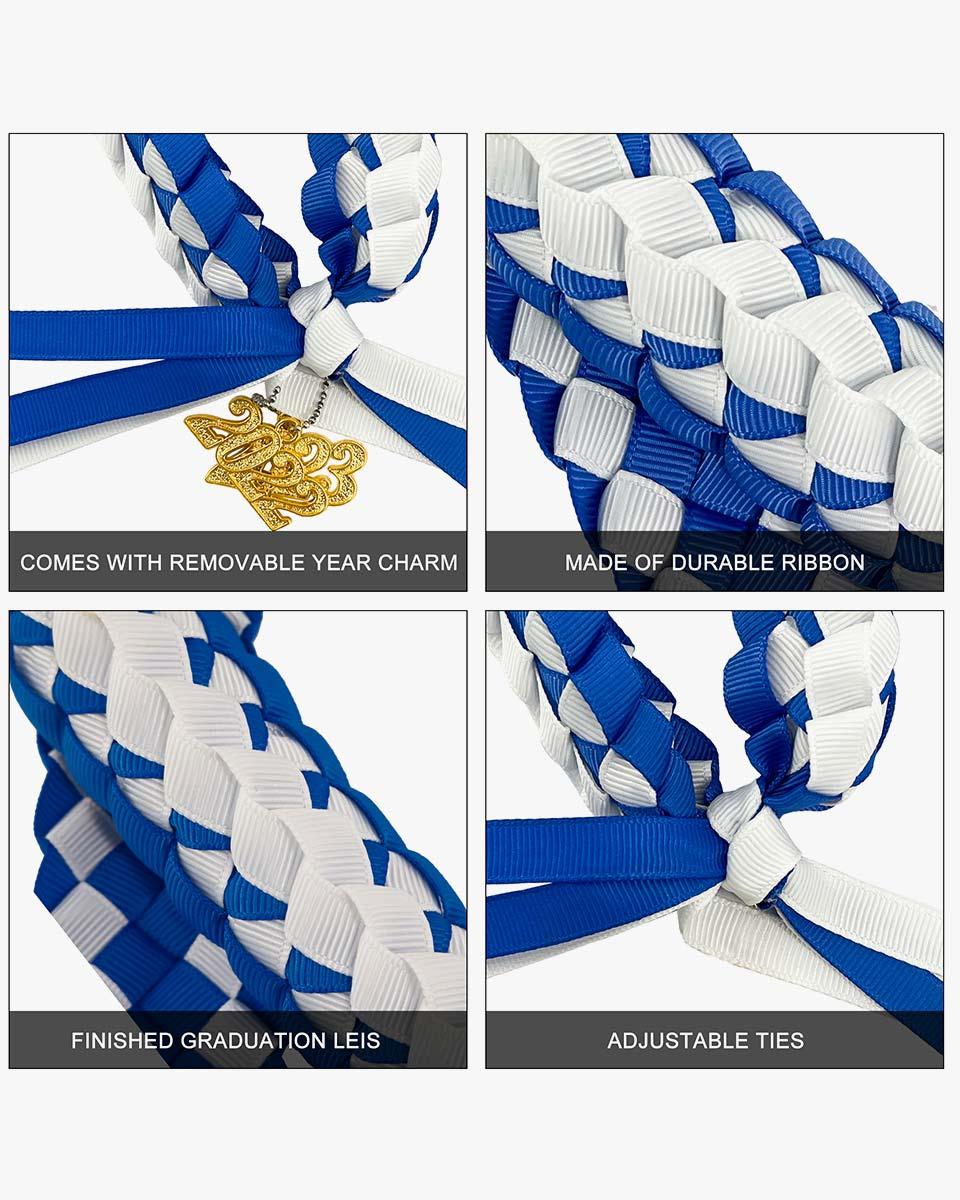 Graduation Braided Ribbon Lei with 2024 Year Charm - Graduation Seller