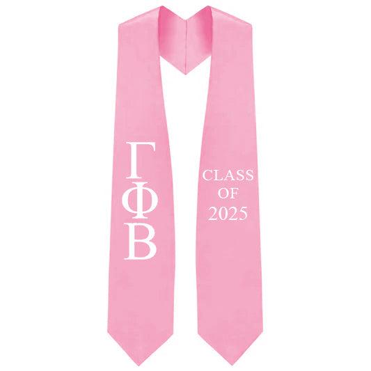 Gamma Phi Beta Greek Lettered Stole with Year - Graduation Seller