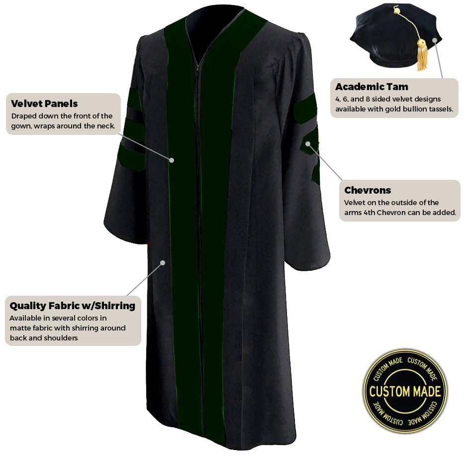 Custom Classic Doctoral Gown and Tam Package - Graduation Seller