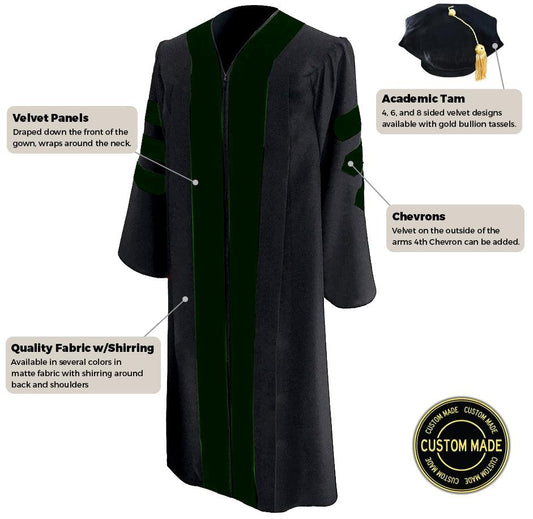Custom Classic Doctoral Gown and Tam Package - Graduation Seller