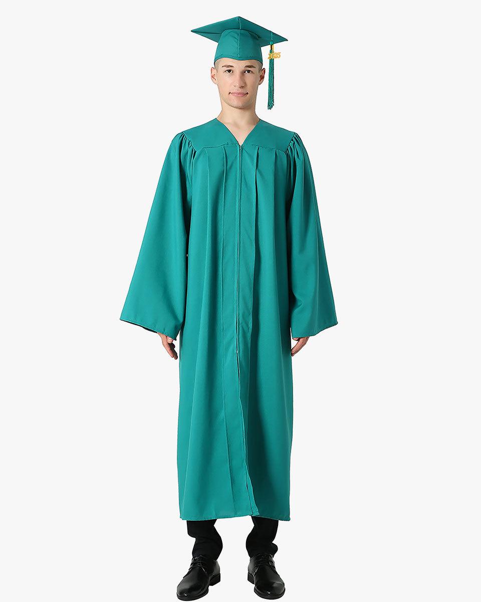 High School Premium Matte Graduation Cap, Gown, Tassel & Imprinted Diploma Cover Package - Graduation Seller