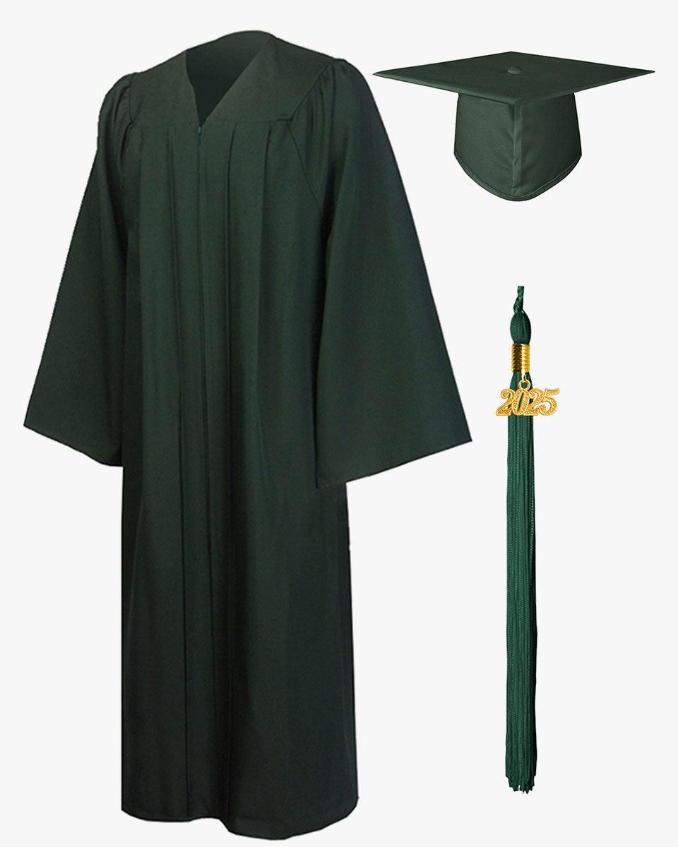 High School Premium Matte Graduation Cap, Gown, Stole & Imprinted Diploma Cover Package - Graduation Seller