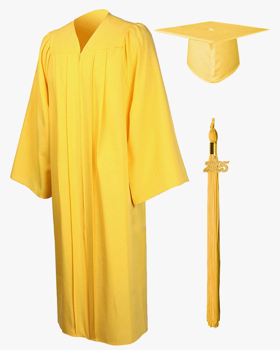 Premium Matte Graduation Cap, Gown & Tassel Package - 12 Colors Available - Graduation Seller