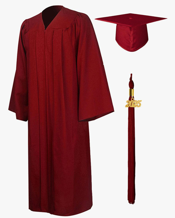 High School Premium Matte Graduation Cap, Gown & Tassel Package - 15 Colors Available - Graduation Seller