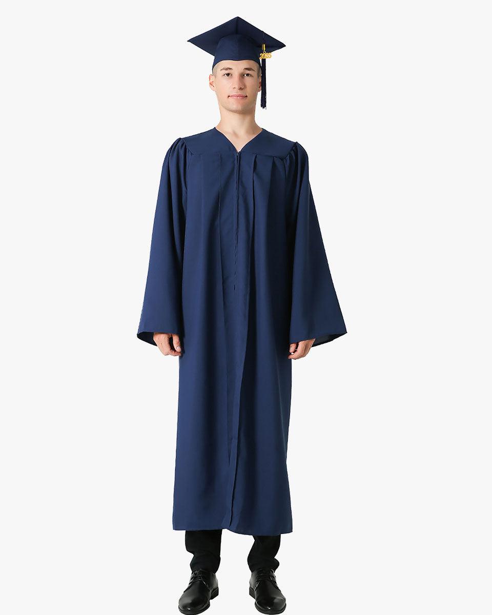 High School Premium Matte Graduation Cap, Gown, Stole & Imprinted Diploma Cover Package - Graduation Seller