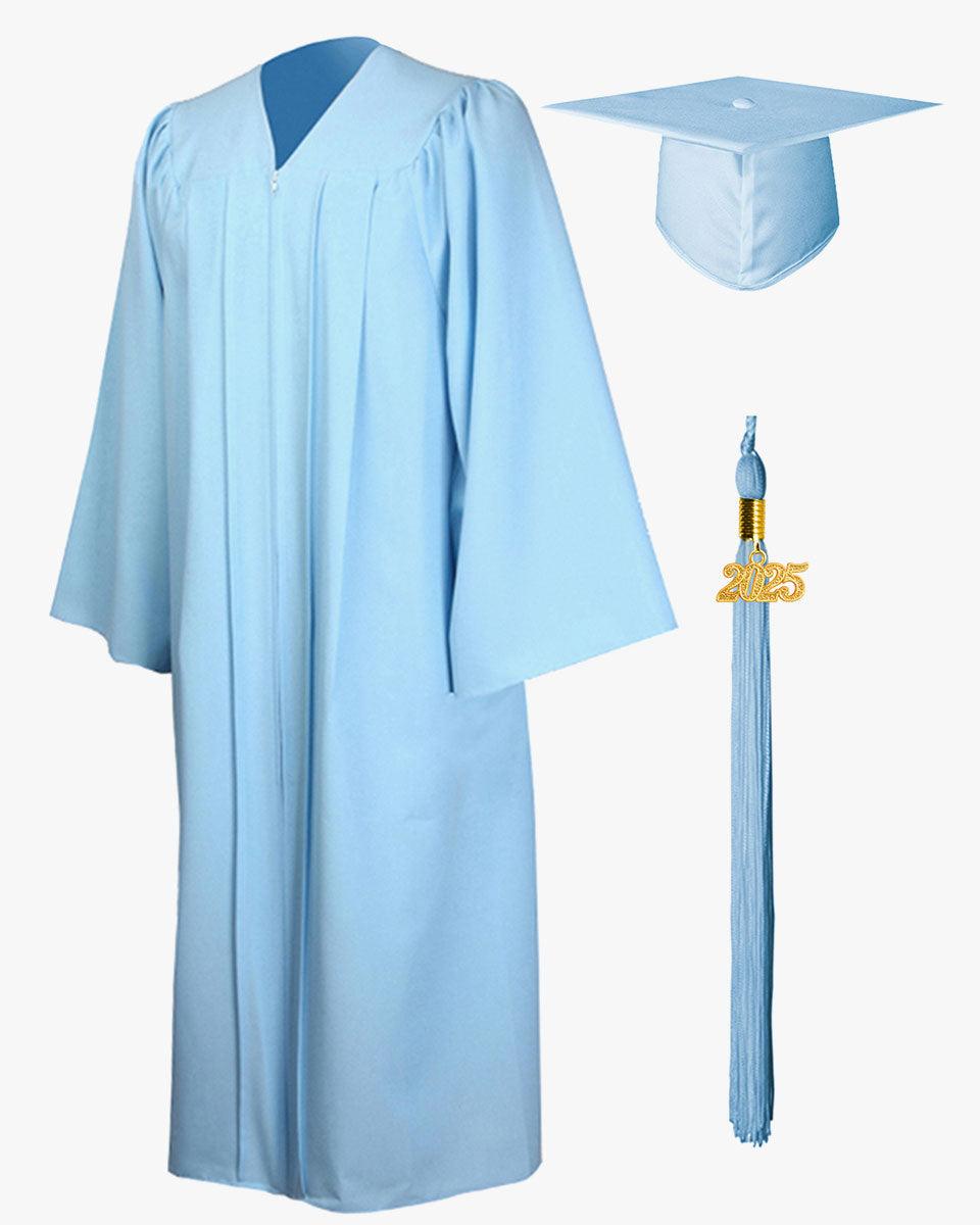 High School Premium Matte Graduation Cap, Gown, Stole & Imprinted Diploma Cover Package - Graduation Seller