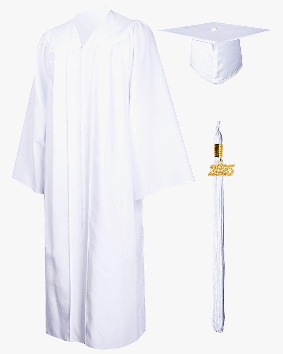 High School Premium Matte Graduation Cap, Gown, Stole & Imprinted Diploma Cover Package - Graduation Seller