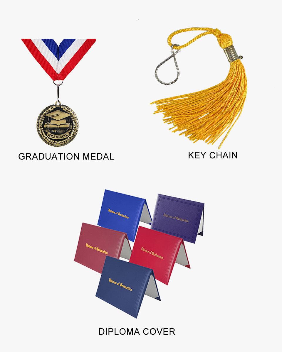 High School Premium Matte Graduation Cap, Gown, Stole, Imprinted Diploma Cover & Graduation Souvenirs Package - Graduation Seller