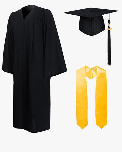 High School Premium Matte Graduation Cap, Gown, Tassel & Stole Package - Graduation Seller