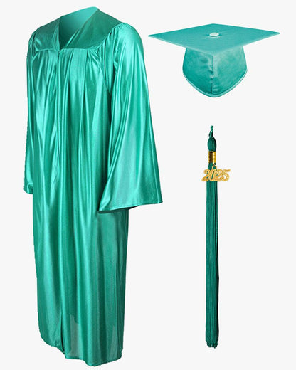 High School Economy Shiny Graduation Cap,Gown & Tassel Package - 13 Colors Available - Graduation Seller