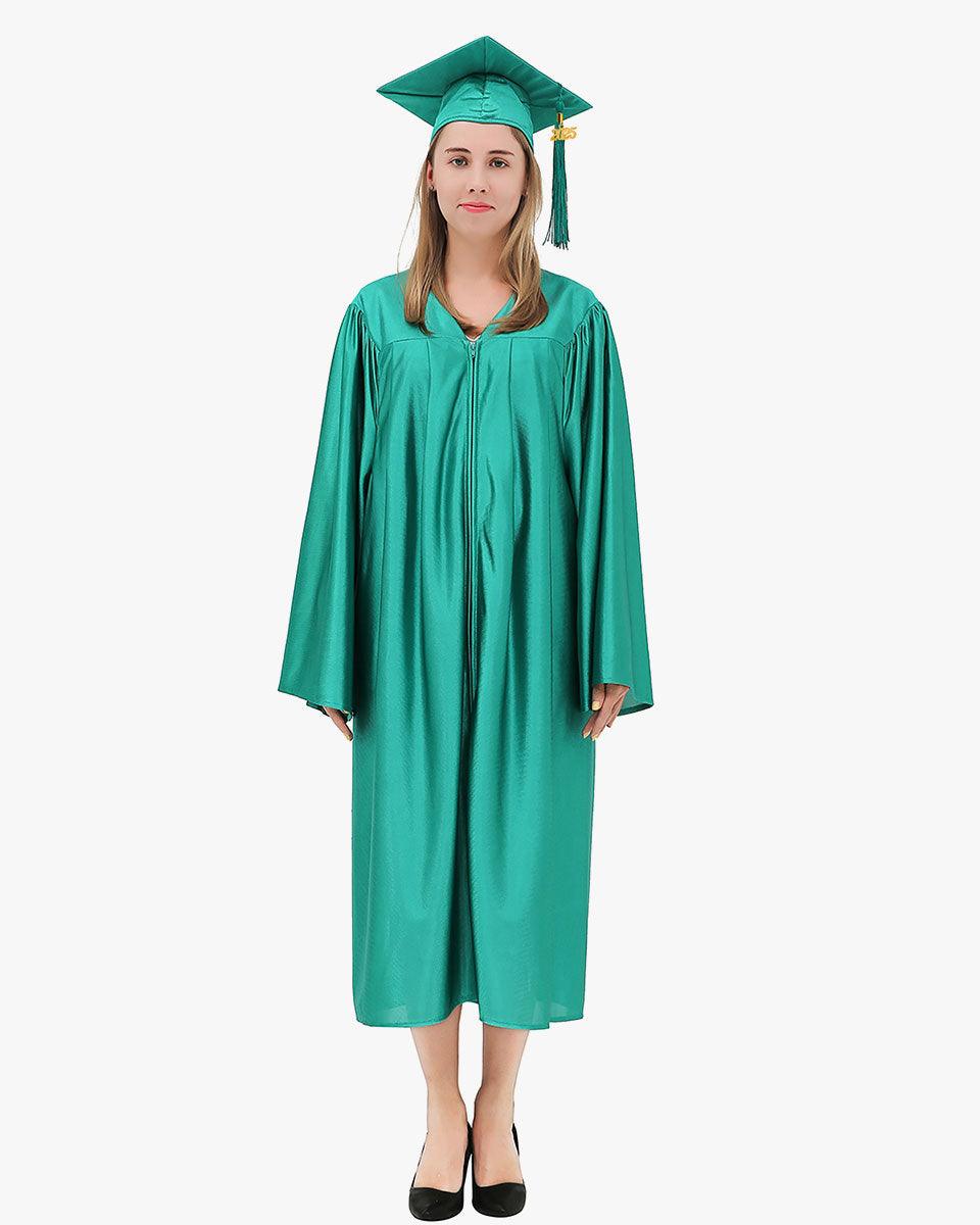 High School Economy Shiny Graduation Cap,Gown & Tassel Package - 13 Colors Available - Graduation Seller