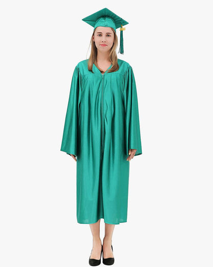 High School Economy Shiny Graduation Cap,Gown & Tassel Package - 13 Colors Available - Graduation Seller