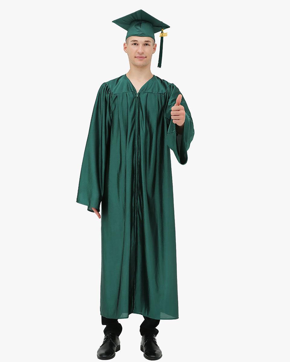 High School Economy Shiny Graduation Cap,Gown & Tassel Package - 13 Colors Available - Graduation Seller