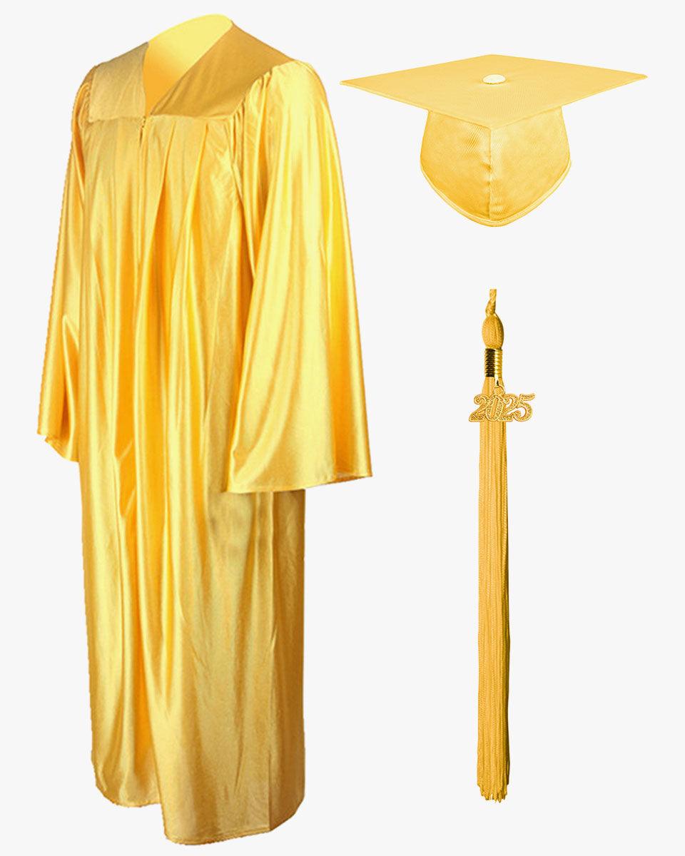 High School Economy Shiny Graduation Cap,Gown & Tassel Package - 13 Colors Available - Graduation Seller