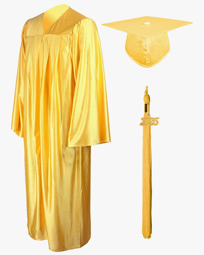 High School Economy Shiny Graduation Cap,Gown & Tassel Package - 13 Colors Available - Graduation Seller