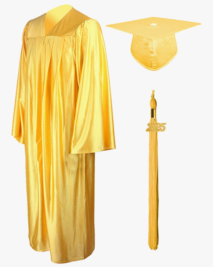 High School Economy Shiny Graduation Cap,Gown & Tassel Package - 13 Colors Available - Graduation Seller