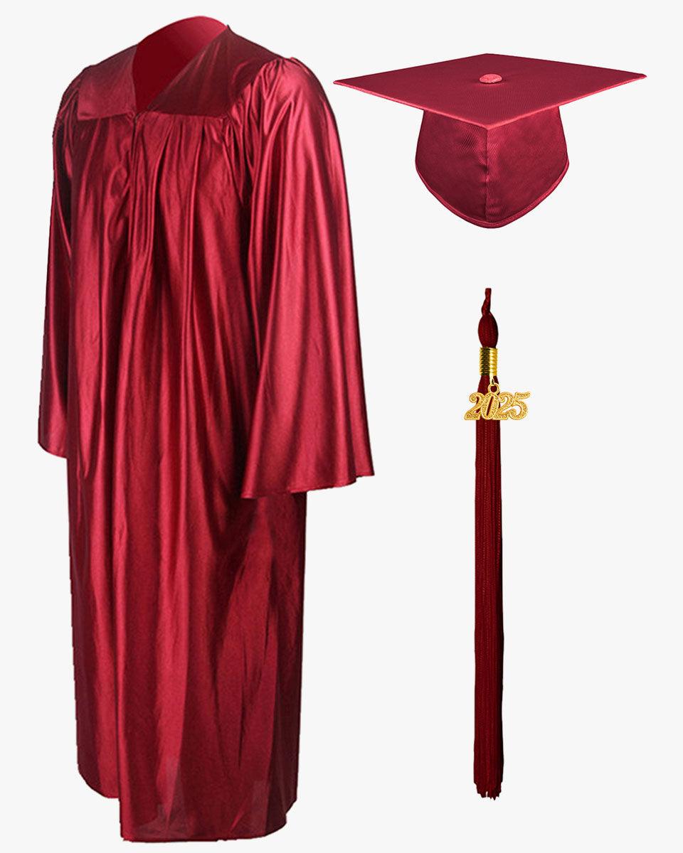High School Economy Shiny Graduation Cap,Gown & Tassel Package - 13 Colors Available - Graduation Seller