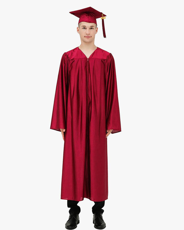 High School Economy Shiny Graduation Cap,Gown & Tassel Package - 13 Colors Available - Graduation Seller