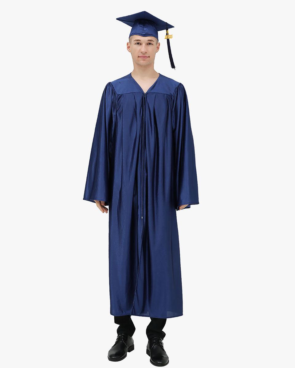 High School Economy Shiny Graduation Cap,Gown & Tassel Package - 13 Colors Available - Graduation Seller