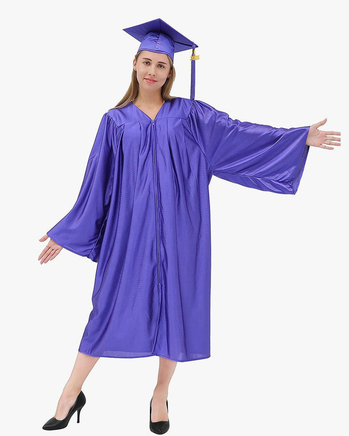 High School Economy Shiny Graduation Cap,Gown & Tassel Package - 13 Colors Available - Graduation Seller