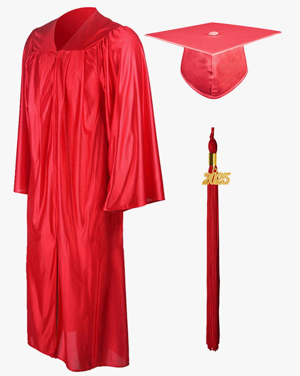 High School Economy Shiny Graduation Cap,Gown & Tassel Package - 13 Colors Available - Graduation Seller