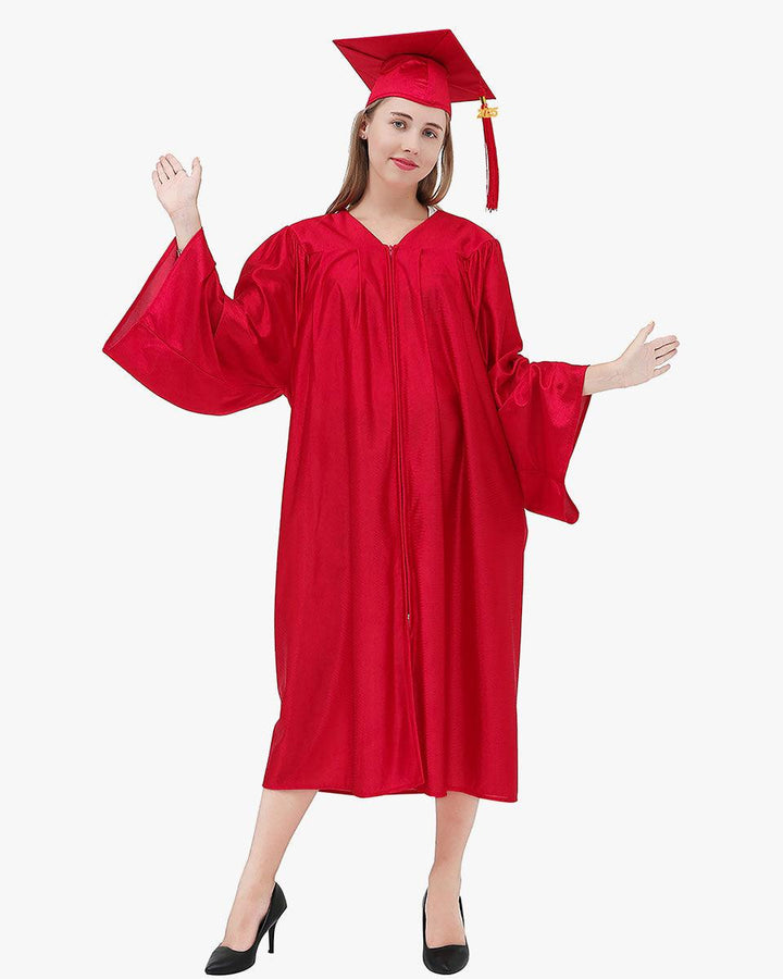 High School Economy Shiny Graduation Cap,Gown & Tassel Package - 13 Colors Available - Graduation Seller