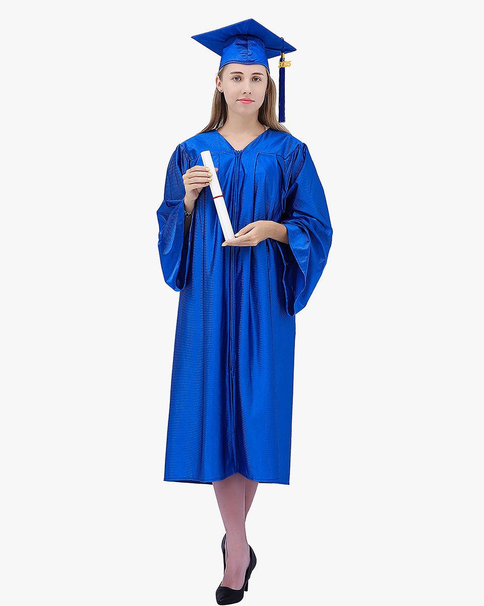 High School Economy Shiny Graduation Cap,Gown & Tassel Package - 13 Colors Available - Graduation Seller