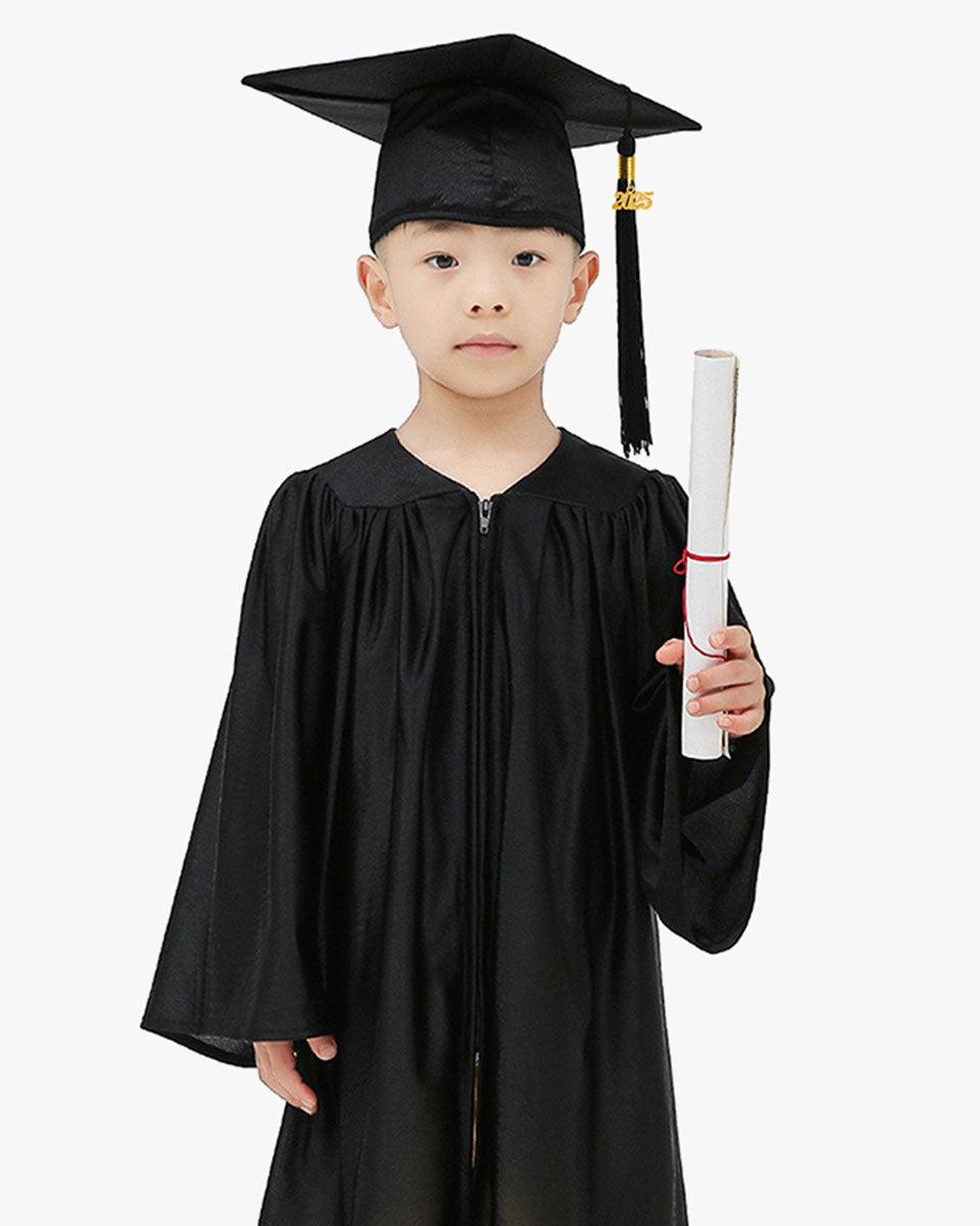 Shiny Kindergarten Cap, Gown & Tassel Package - 13 Colors Available - Graduation Seller