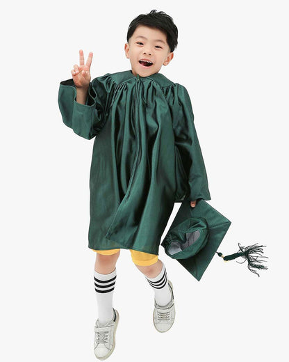 Shiny Kindergarten Cap, Gown & Tassel Package - 13 Colors Available - Graduation Seller