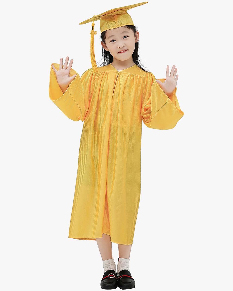 Shiny Kindergarten Cap, Gown & Tassel Package - 13 Colors Available - Graduation Seller