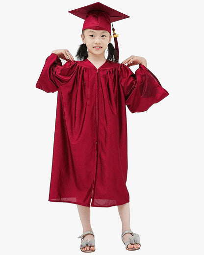 Shiny Kindergarten Cap, Gown & Tassel Package - 13 Colors Available - Graduation Seller