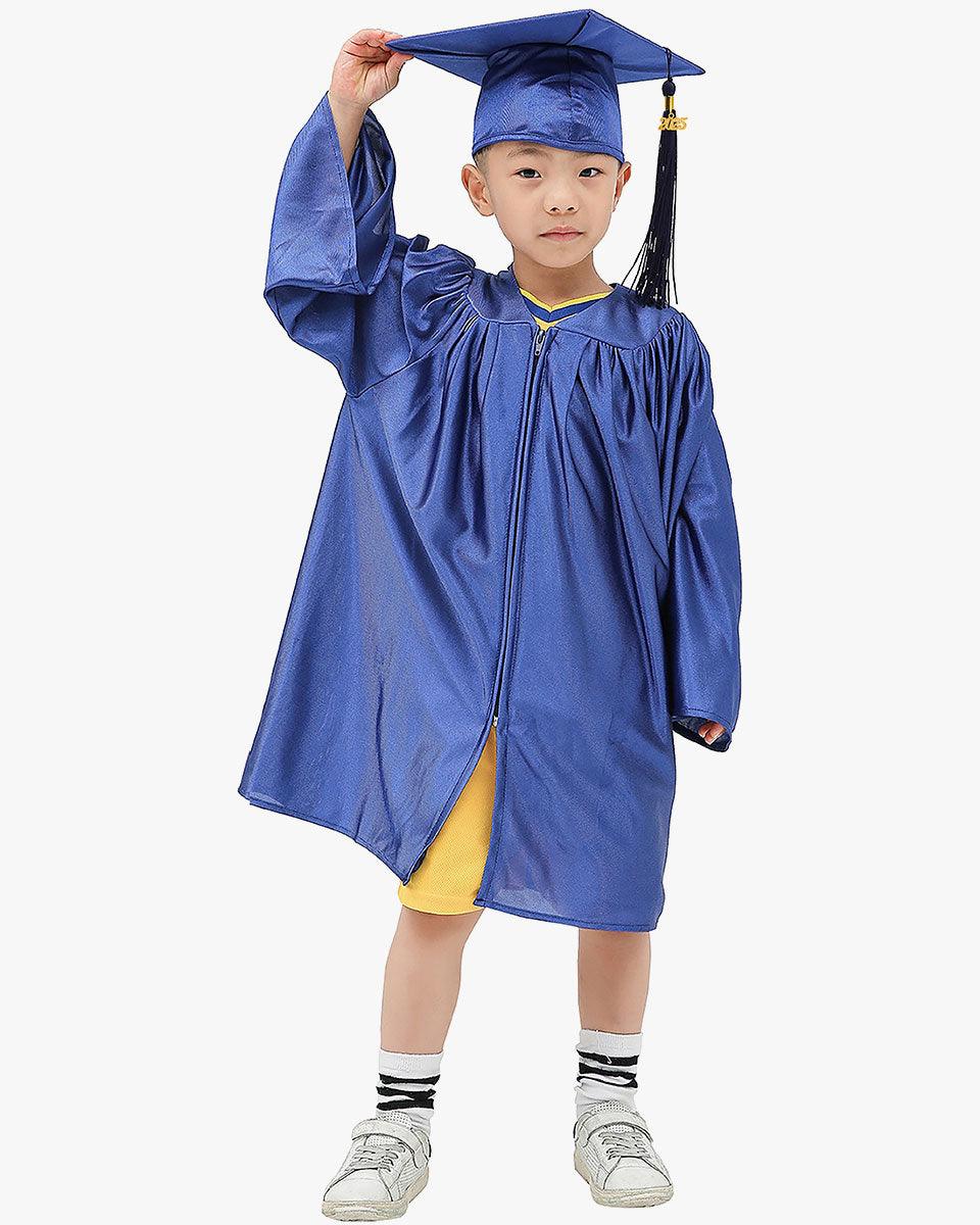 Shiny Kindergarten Cap, Gown & Tassel Package - 13 Colors Available - Graduation Seller