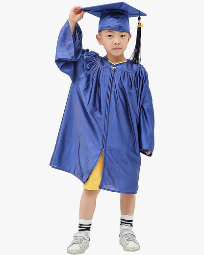 Shiny Kindergarten Cap, Gown & Tassel Package - 13 Colors Available - Graduation Seller