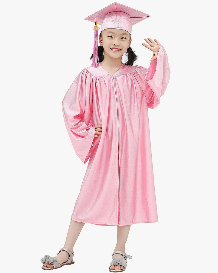 Shiny Kindergarten Cap, Gown & Tassel Package - 13 Colors Available - Graduation Seller