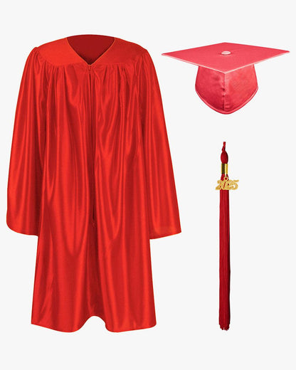 Shiny Kindergarten Cap, Gown & Tassel Package - 13 Colors Available - Graduation Seller