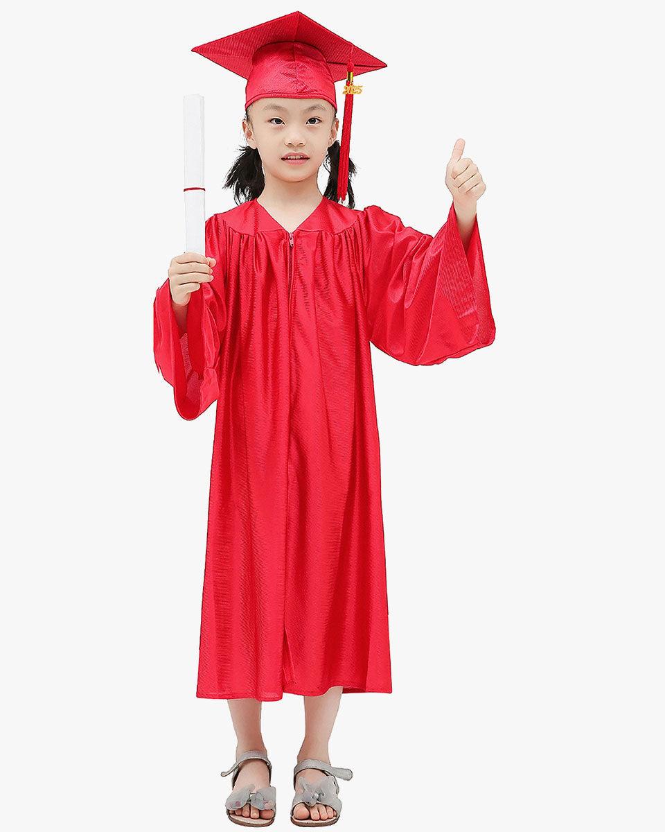 Shiny Kindergarten Graduation Cap, Gown, Stole & Diploma Package - Graduation Seller