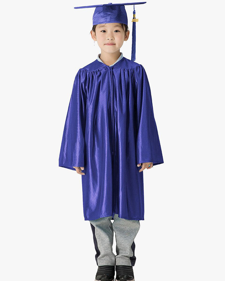 Shiny Kindergarten Cap, Gown & Tassel Package - 13 Colors Available - Graduation Seller
