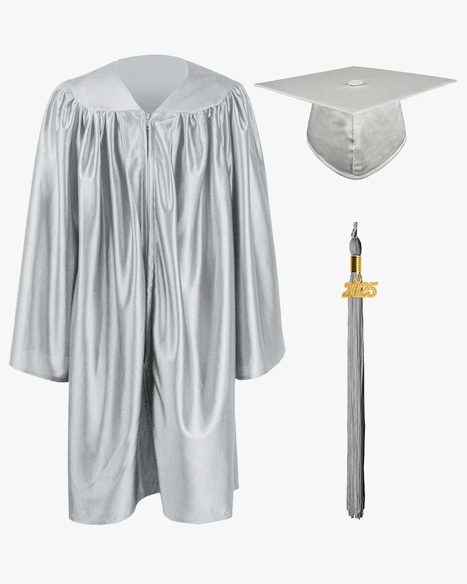 Shiny Kindergarten Cap, Gown & Tassel Package - 13 Colors Available - Graduation Seller