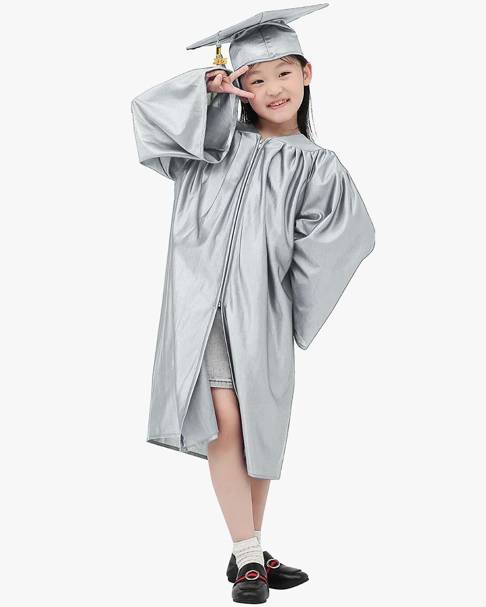 Shiny Kindergarten Cap, Gown & Tassel Package - 13 Colors Available - Graduation Seller