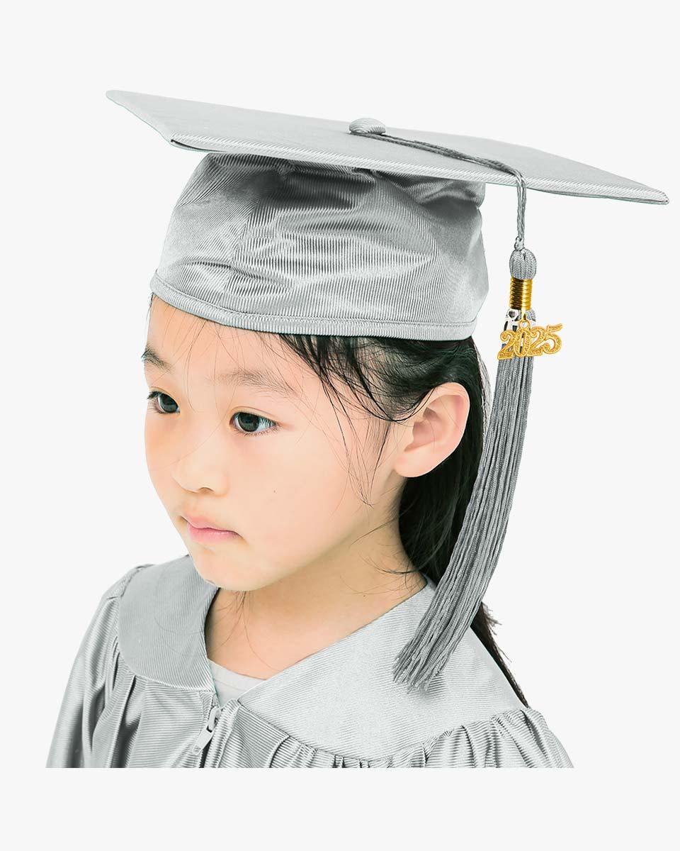 Shiny Kindergarten Cap, Gown & Tassel Package - 13 Colors Available - Graduation Seller