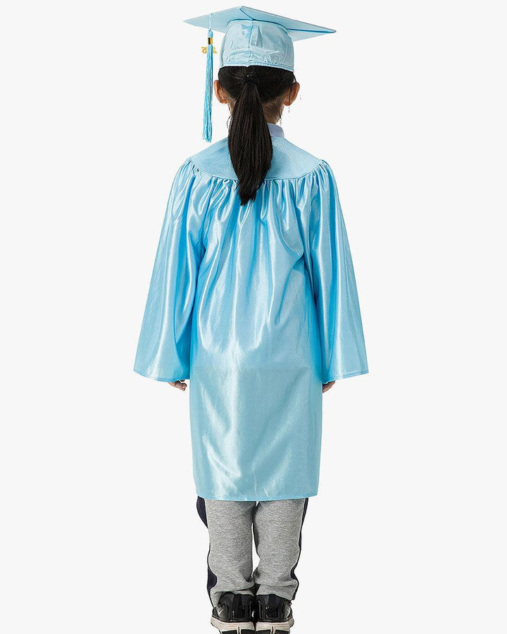 Shiny Kindergarten Cap, Gown & Tassel Package - 13 Colors Available - Graduation Seller