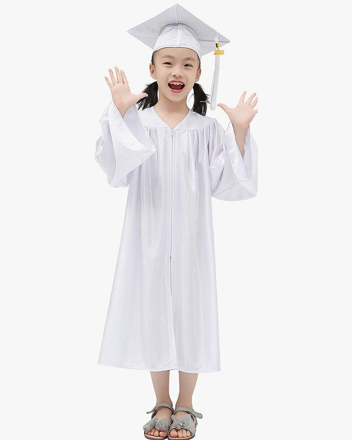 Shiny Kindergarten Cap, Gown & Tassel Package - 13 Colors Available - Graduation Seller