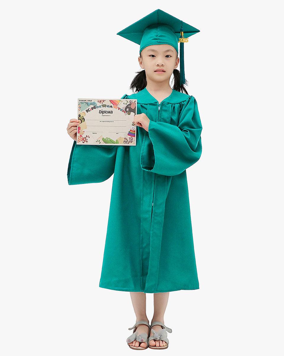Matte Kindergarten Cap, Gown & Tassel Package – 12 Colors Available - Graduation Seller