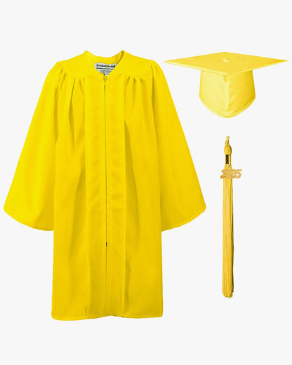 Matte Kindergarten Cap, Gown & Tassel Package – 12 Colors Available - Graduation Seller