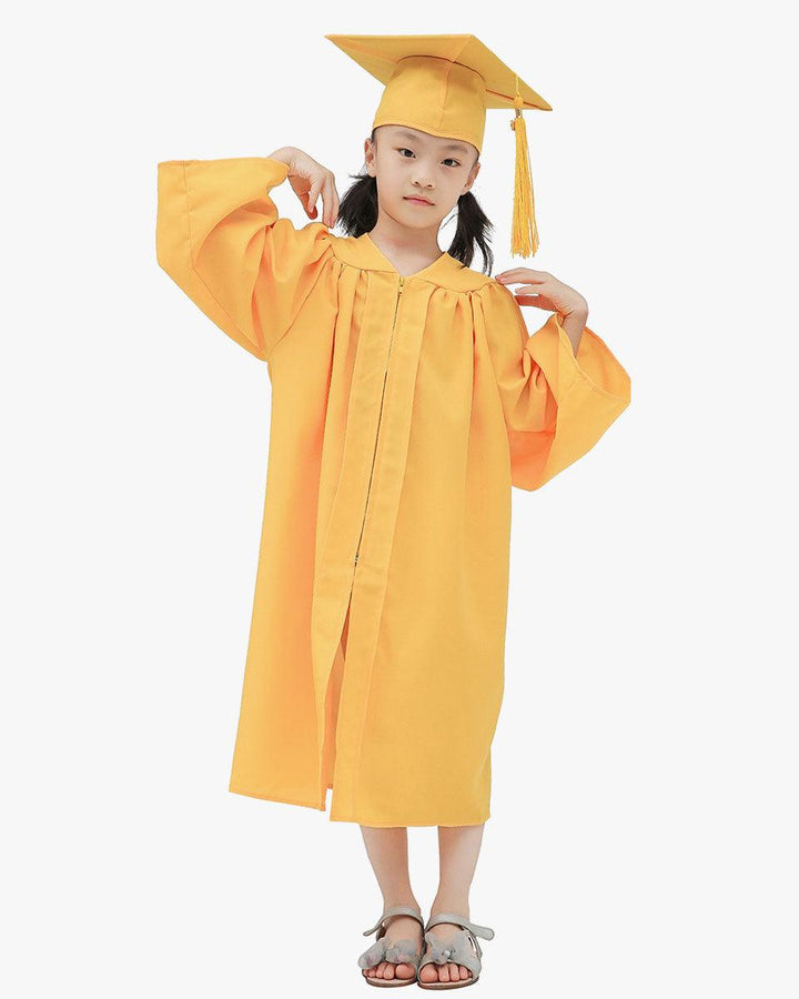 Matte Kindergarten Cap, Gown & Tassel Package – 12 Colors Available - Graduation Seller