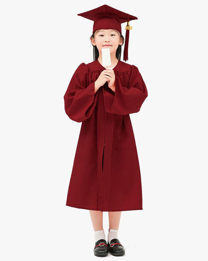 Matte Kindergarten Cap, Gown & Tassel Package – 12 Colors Available - Graduation Seller