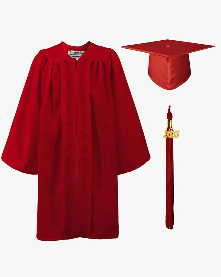 Matte Kindergarten Cap, Gown & Tassel Package – 12 Colors Available - Graduation Seller